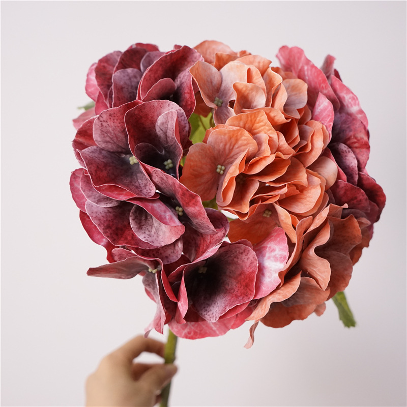 Alternative view of High-End Hydrangea Flower - Pomegranate Red