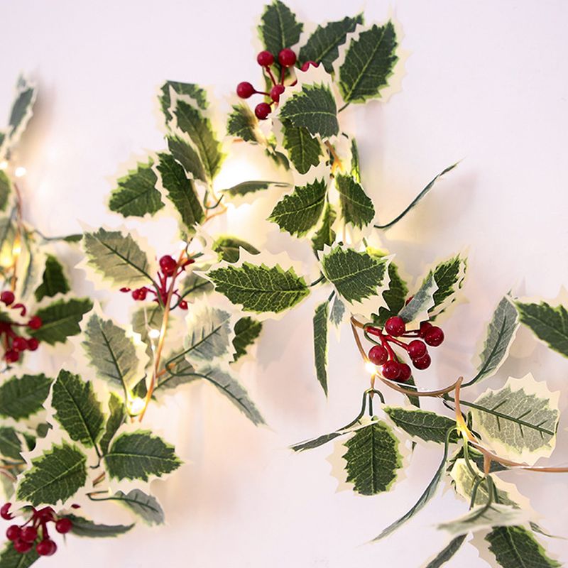 Alternative view of Holly & Berry LED Light Garland - 2 Meter Length