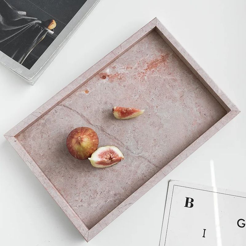 Solid Marble Tray - Pink