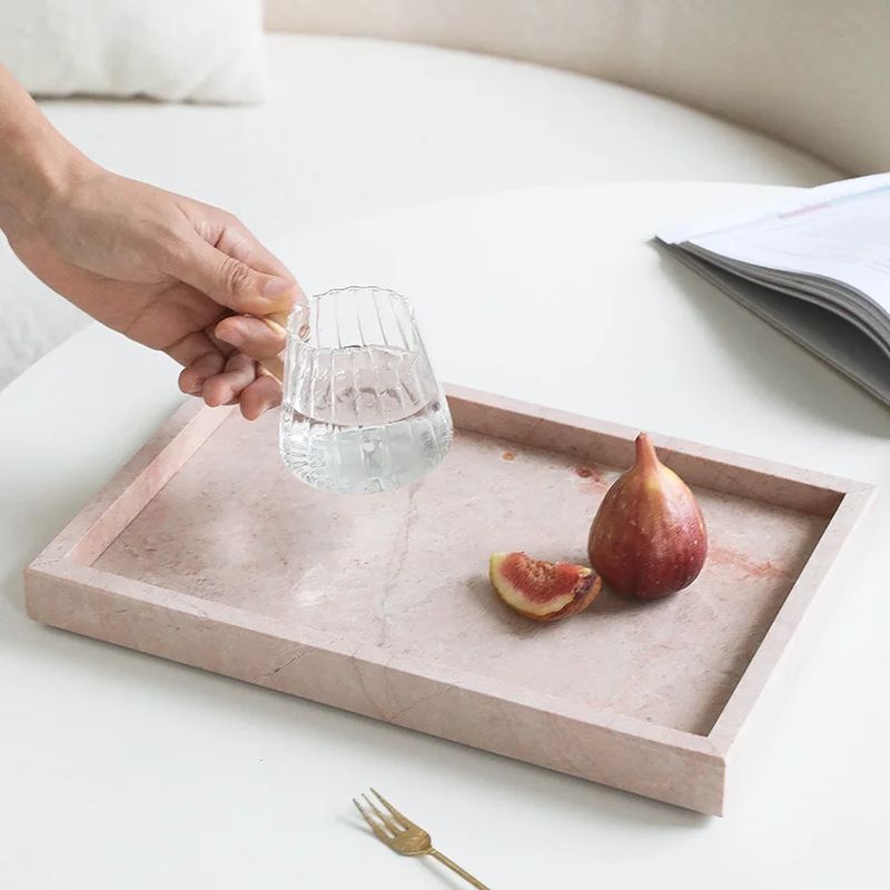 Alternative view of Solid Marble Tray - Pink