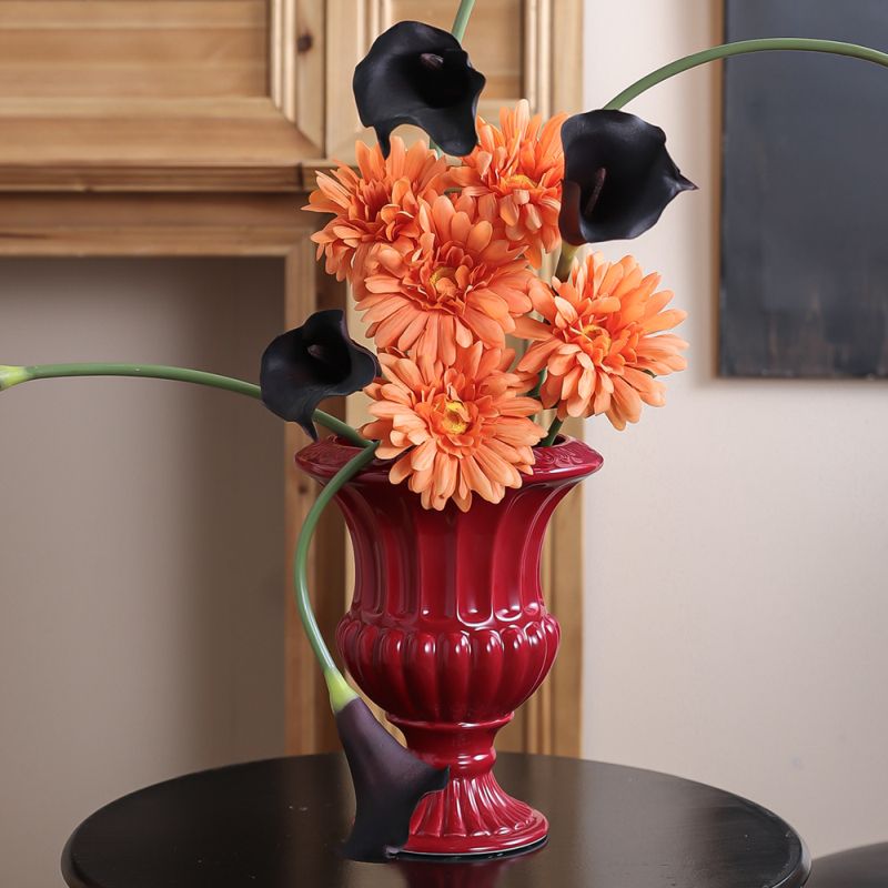 Ceramic Trophy Vase - Burgundy